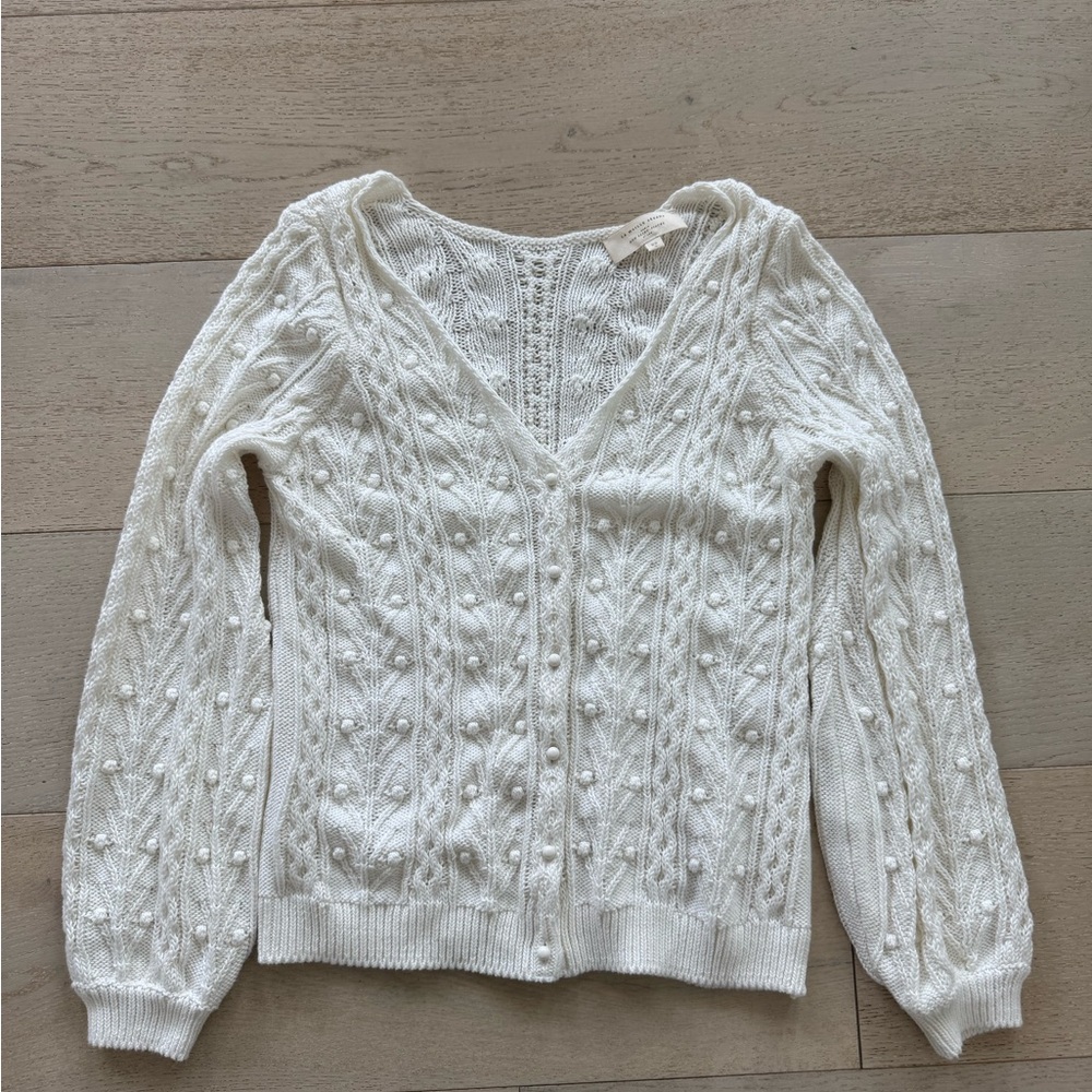 SEZANE BERYL CARDIGAN IN ECRU size S - Picture 6 of 13